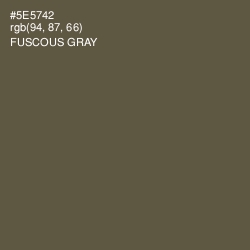 #5E5742 - Fuscous Gray Color Image